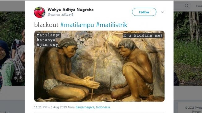 Listrik Padam Pancing Kreatifitas Netizen Ciptakan Meme
